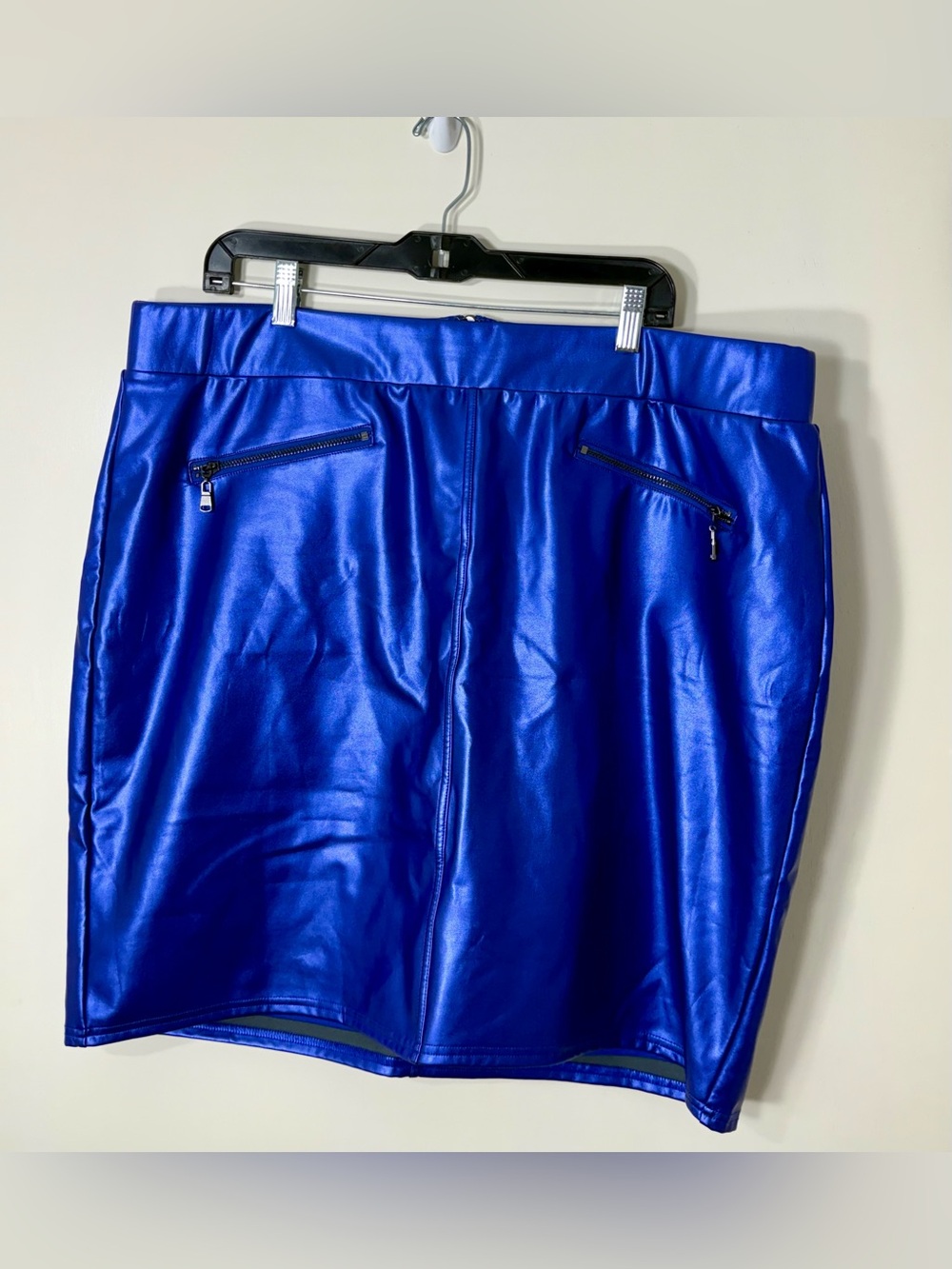 torrid Metallic Blue Faux Leather Mini Skirt Plus Size 2X